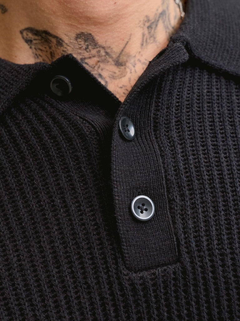 JJPANNEL KNIT LS POLO AW26