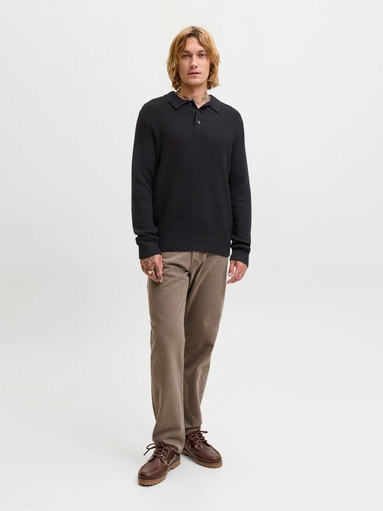 JJPANNEL KNIT LS POLO AW26