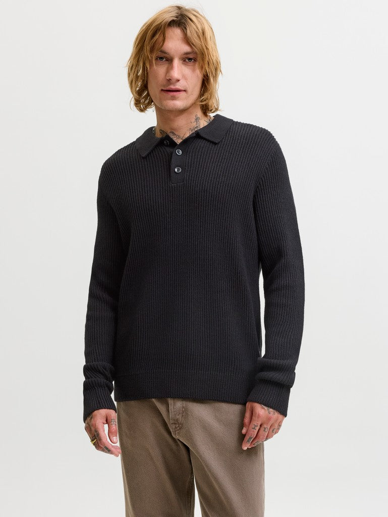 JJPANNEL KNIT LS POLO AW26