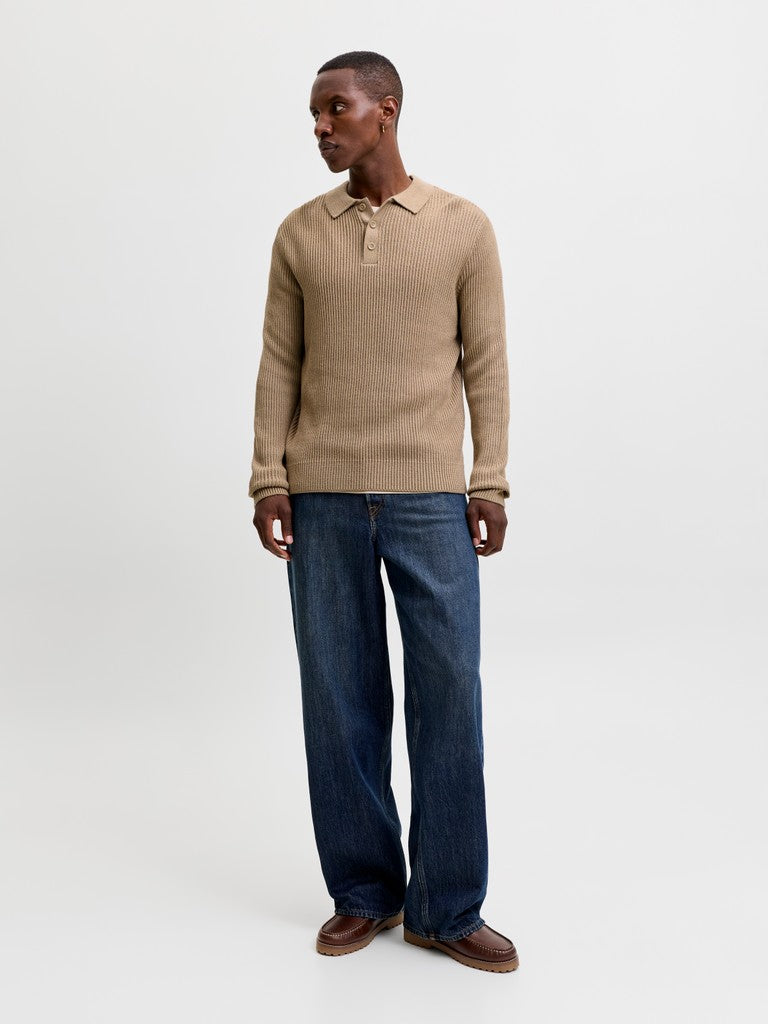 JJPANNEL KNIT LS POLO AW26