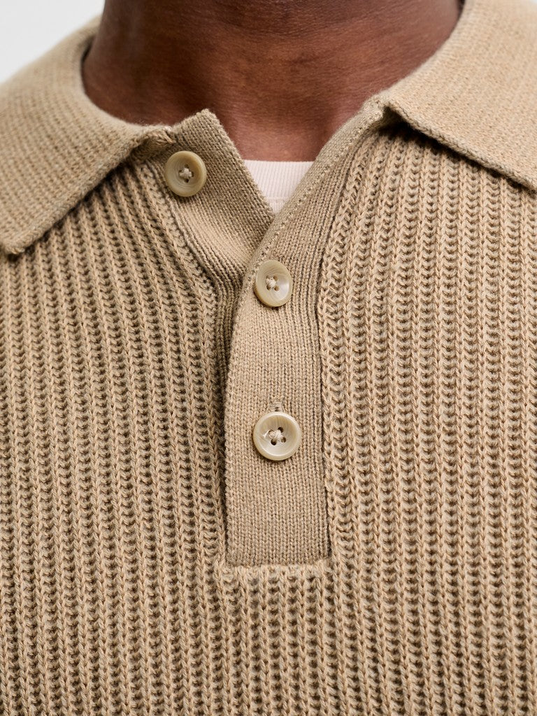 JJPANNEL KNIT LS POLO AW26