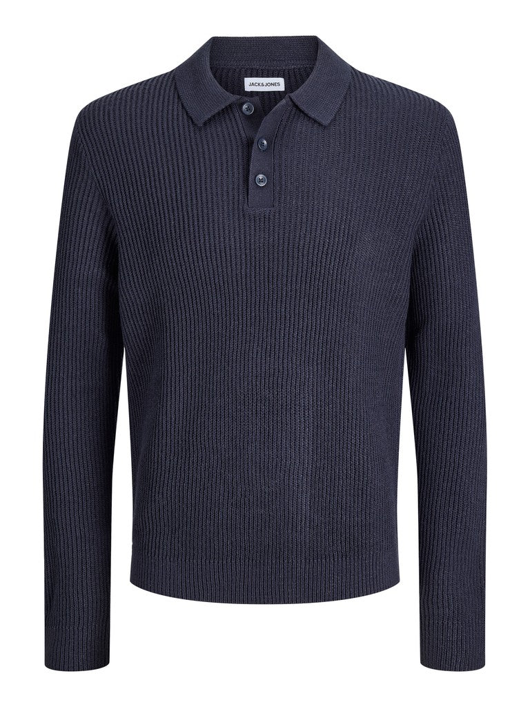 JJPANNEL KNIT LS POLO AW26