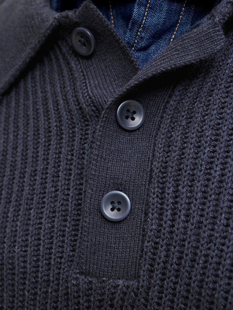 JJPANNEL KNIT LS POLO AW26