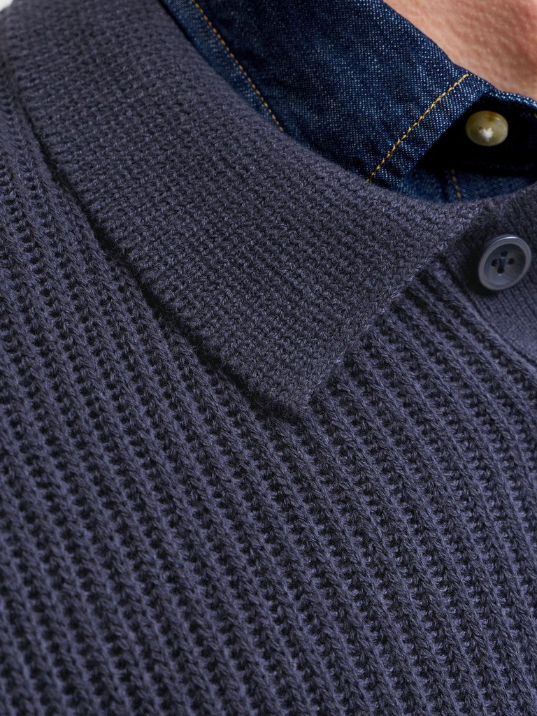 JJPANNEL KNIT LS POLO AW26