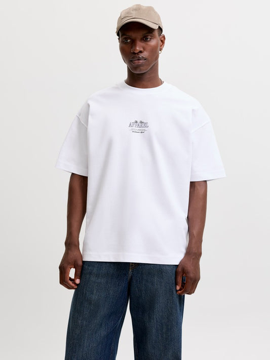 JJEBARRON STUDIO TEE SS O-NECK SN - WHITE