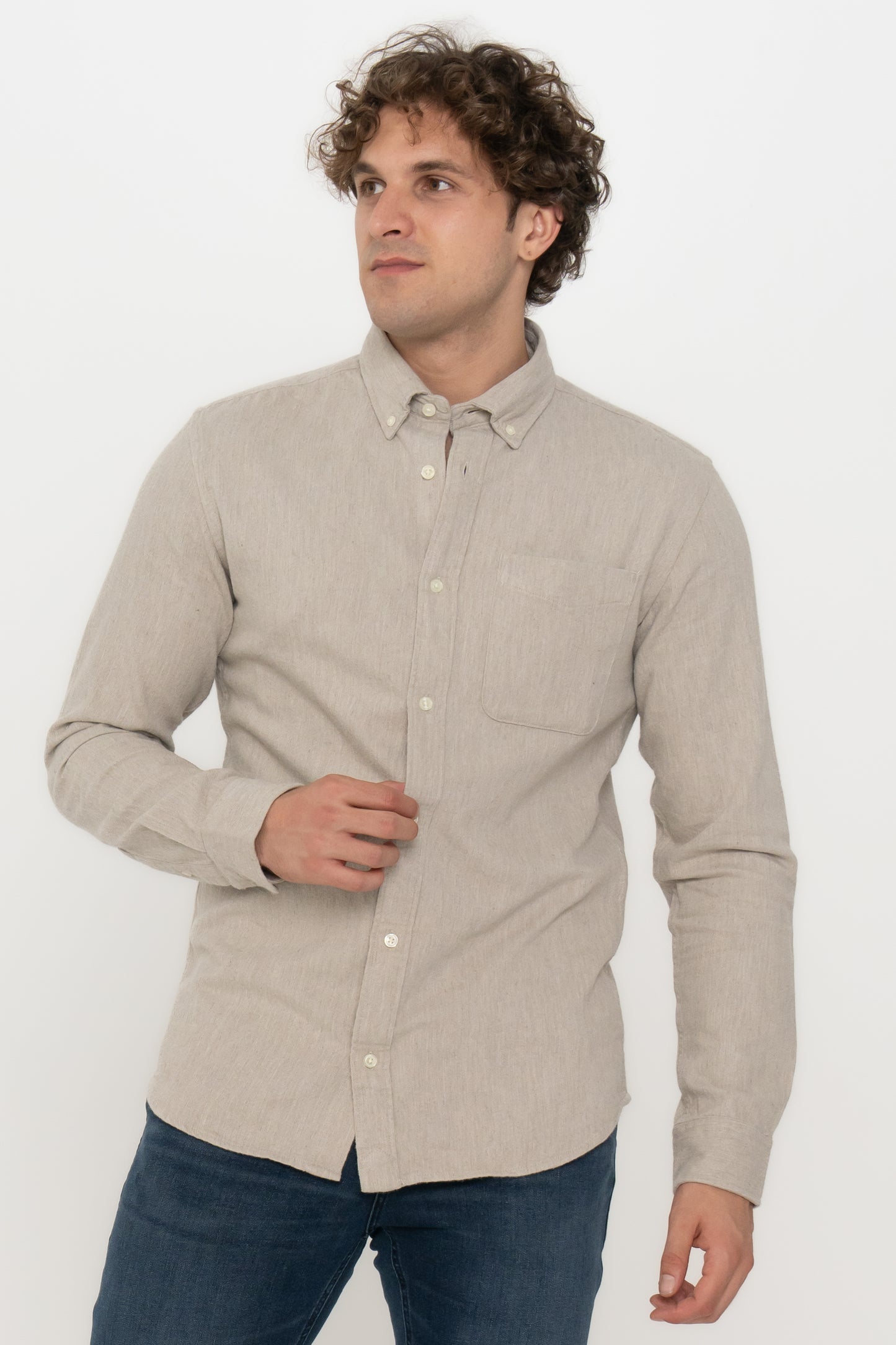 JPRBLUBROOK MELANGE SHIRT L/S