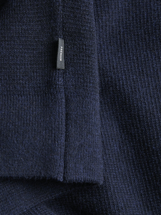 JPRCCMILANO STITCH KNIT HALF ZIP SN