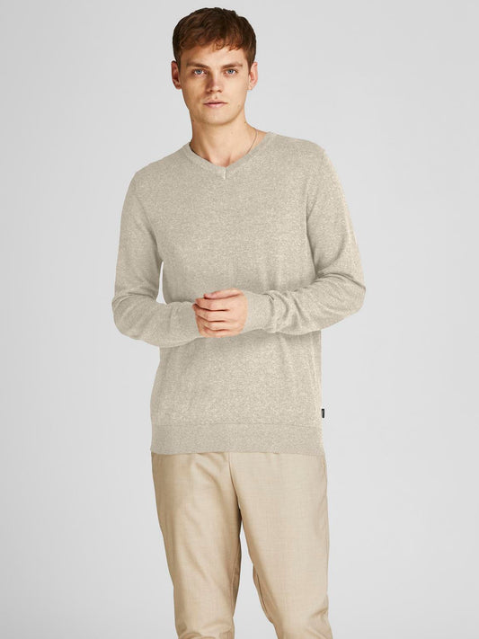 JJEEMIL KNIT V-NECK NOOS