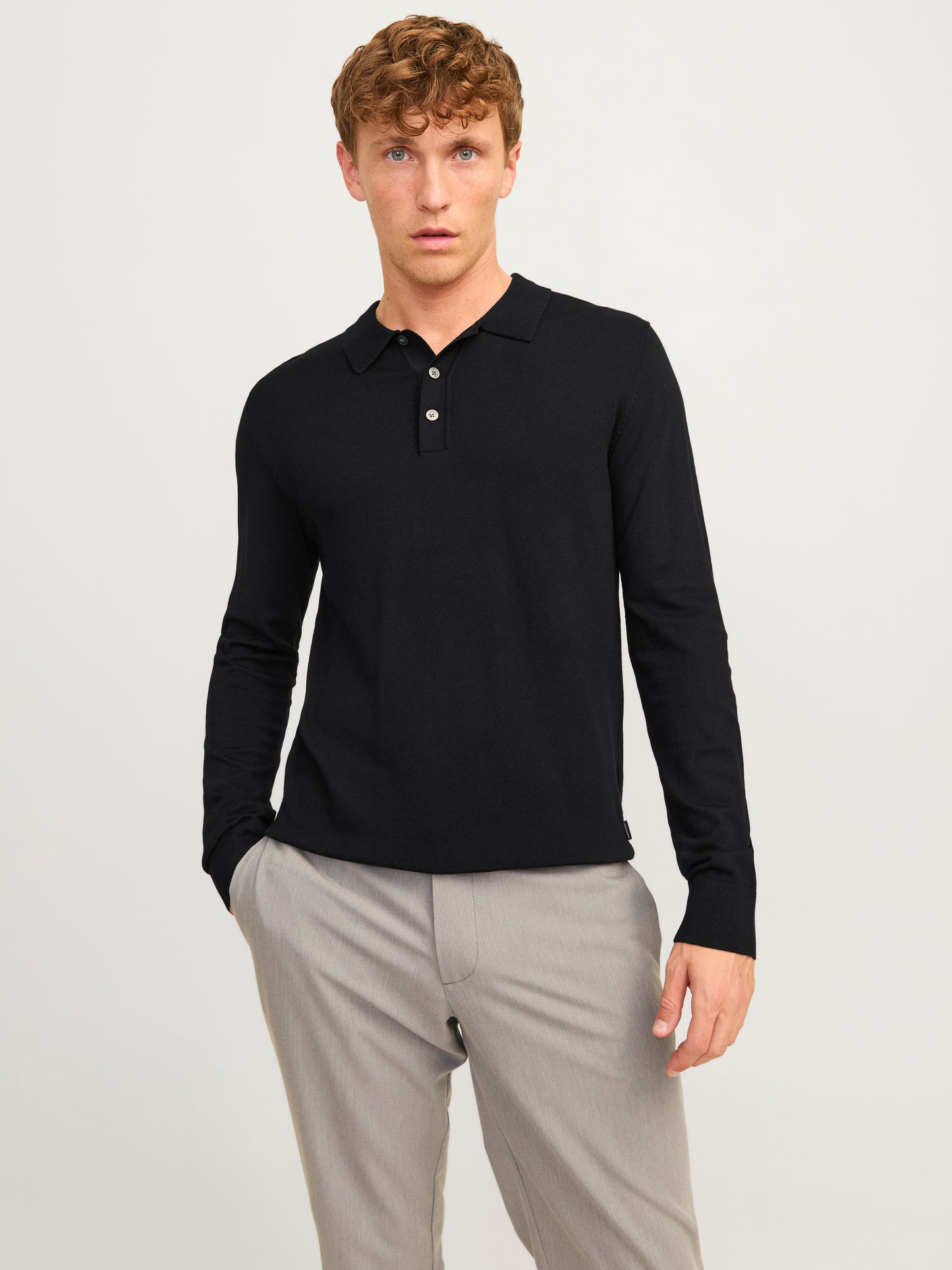 JPRBLAWILLIAM KNIT POLO LS