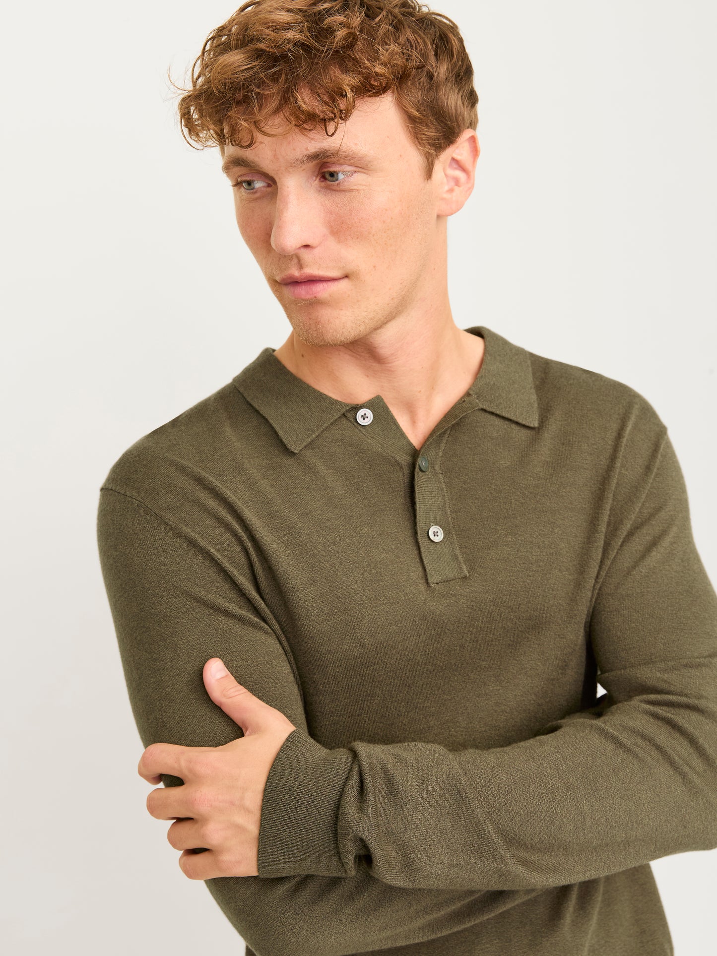 JPRBLAWILLIAM KNIT POLO LS