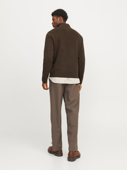 JPRCCMILANO STITCH KNIT HALF ZIP SN