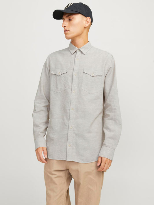 JCOSHERIDAN LINEN BLEND SHIRT LS