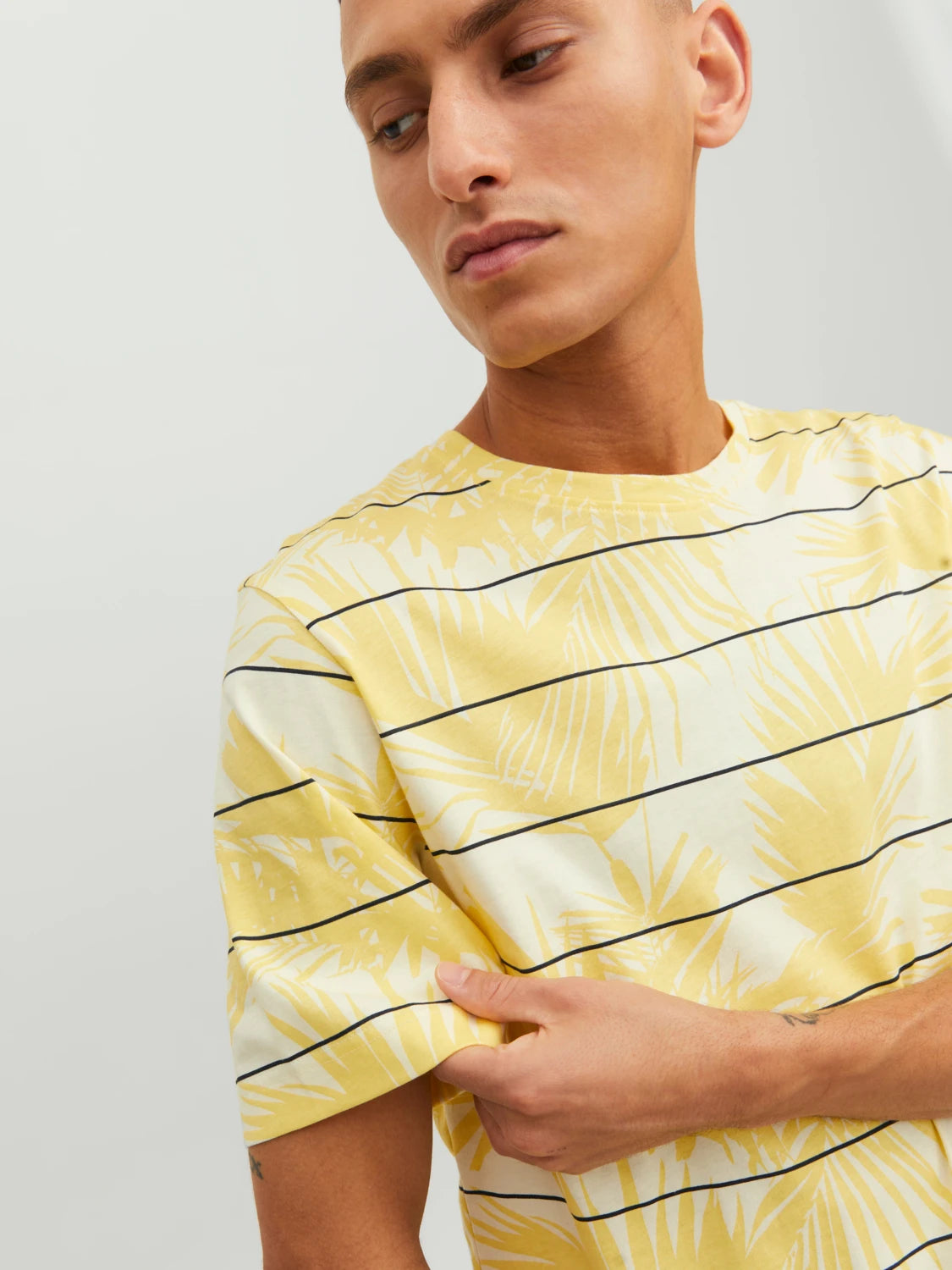 JORPALMA AOP STRIPE TEE SS CREW NECK