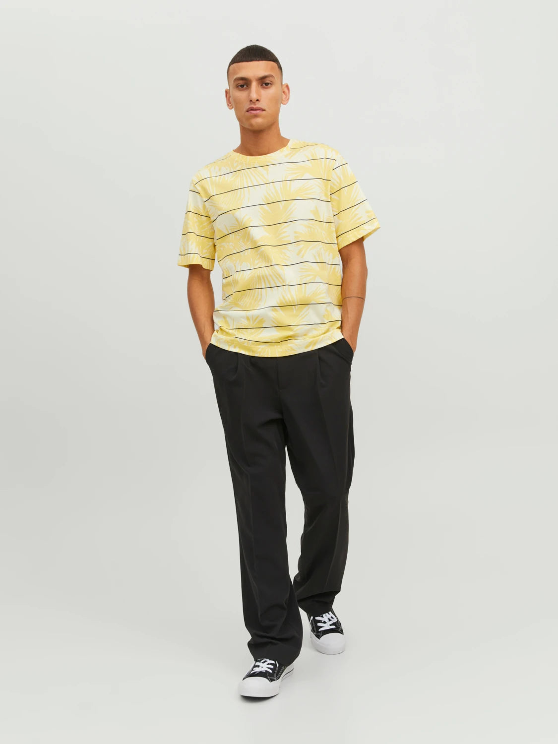 JORPALMA AOP STRIPE TEE SS CREW NECK